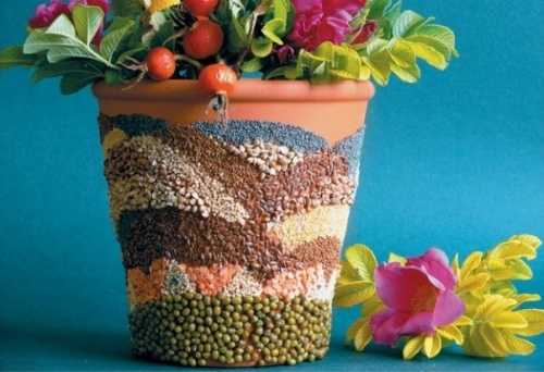 Декор цветочных горшков Декор цветочных горшков