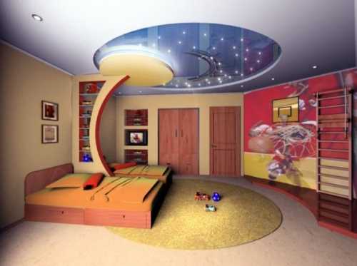 Детская комната в космическом стиле Детская комната в космическом стиле