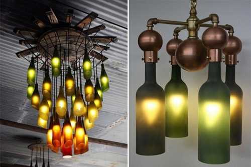 Декор из стеклянных бутылок Декор из стеклянных бутылок