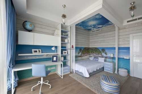 Детская комната в космическом стиле Детская комната в космическом стиле