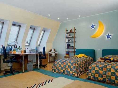 Детская комната в космическом стиле Детская комната в космическом стиле