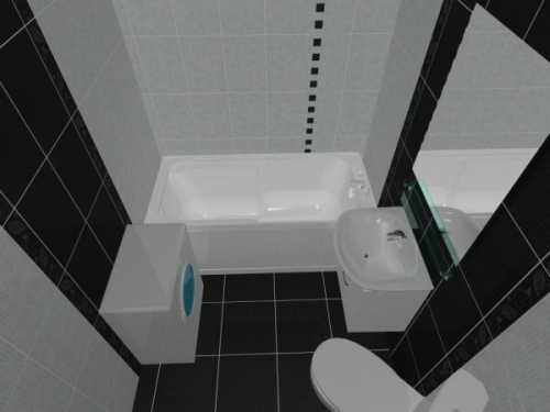 Ванная комната в чёрно-белых тонах Ванная комната в чёрно-белых тонах