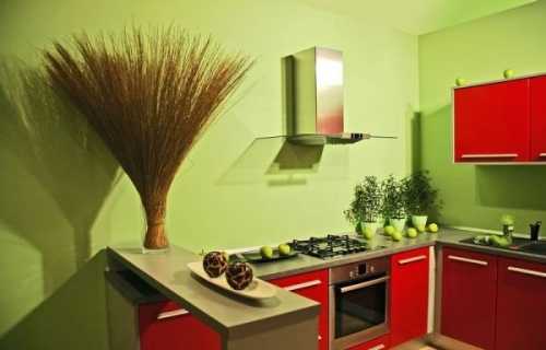 Кухня в зелёных тонах Кухня в зелёных тонах