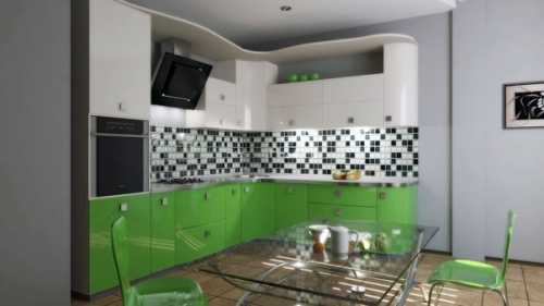 Кухня в зелёных тонах Кухня в зелёных тонах