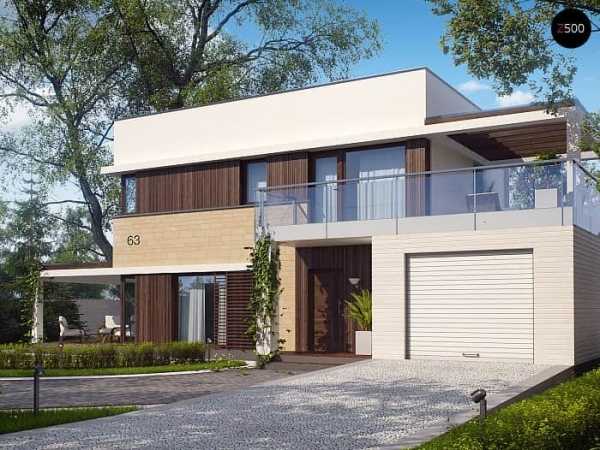 Проект дома с гаражом под одной крышей Проект дома с гаражом под одной крышей