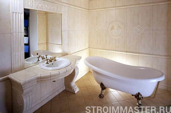 Оформление ванной комнаты в стиле августовского классицизма Оформление ванной комнаты в стиле августовского классицизма